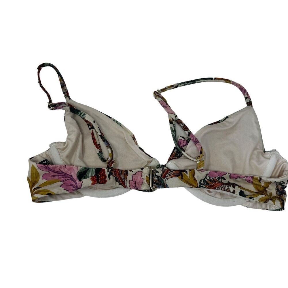 Beach Riot Camilla Tropical Floral Bikini Swimsuit TOP Only Summer Womens Large - Picture 3 of 5